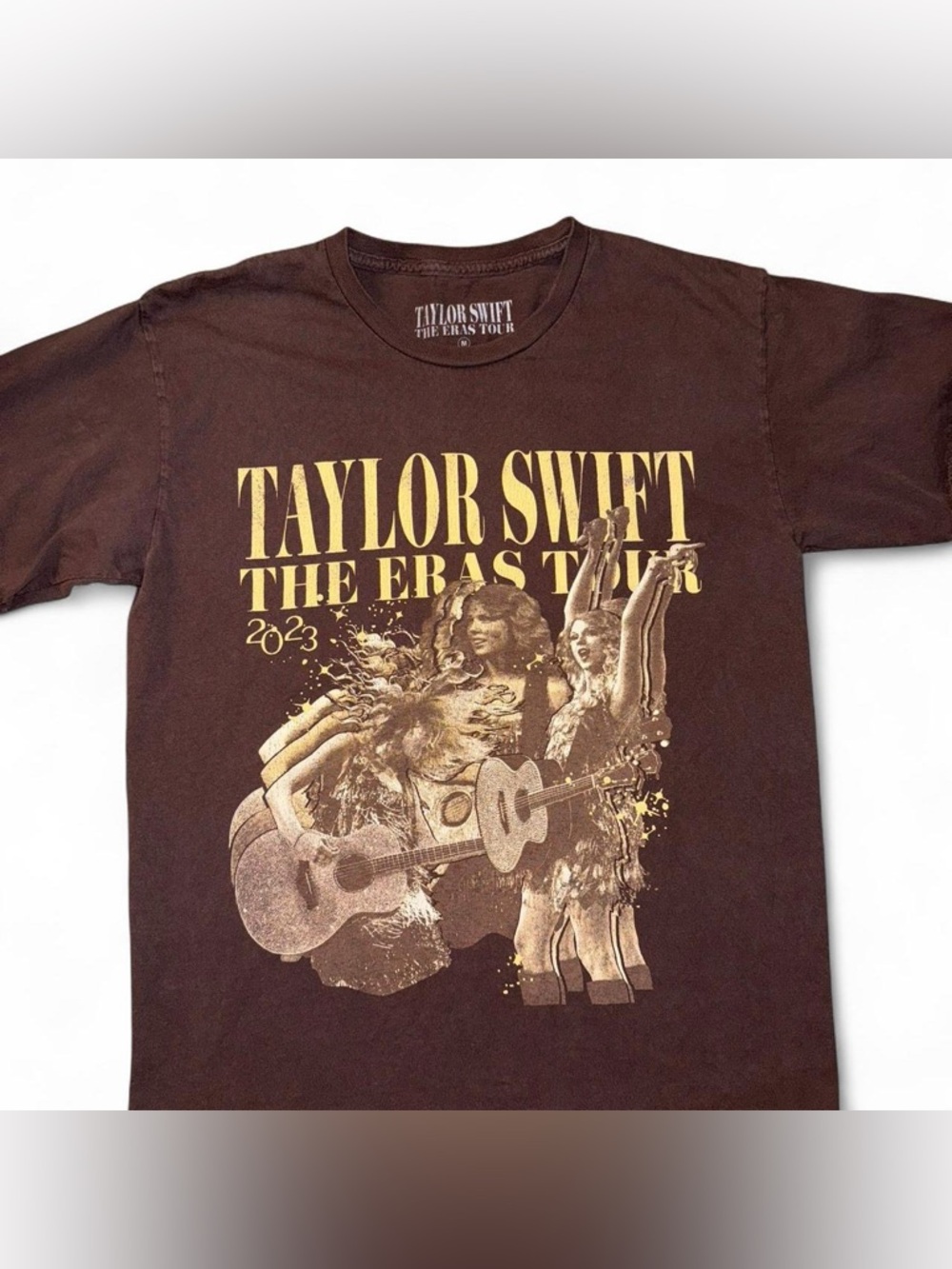 Taylor Swift Brown Tee with Gold Tour Graphic - Kids